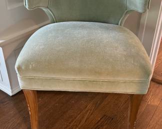 Mint Color Velvet Upholstered Occasional Chair. 22" W x 22" D. Photo 1 of 3. 