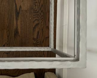 Silver Gilt, Hammered Iron Two Shelf Side Table / Bedside Table. Photo 4 of 4. 