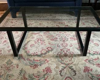 Metal and Glass Cocktail Table. Measures 46" x 24" x 16" H. Photo 1 of 3. 