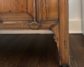 Antique Chinese Elmwood Cabinet. Measures 43"W x 21" D x 68" H. Photo 6 of 8. 