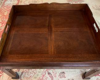 Vintage Baker Furniture Tray Top Cocktail Table. Measures 30" x 22" x 18" H with 2.5" H Trim. Photo 4 of 6.