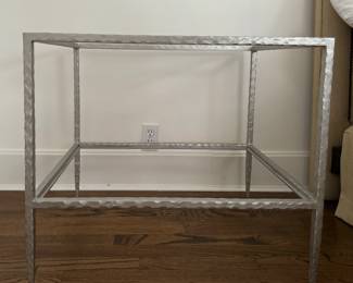 Silver Gilt, Hammered Iron Two Shelf Side Table / Bedside Table. Photo 1 of 4. 