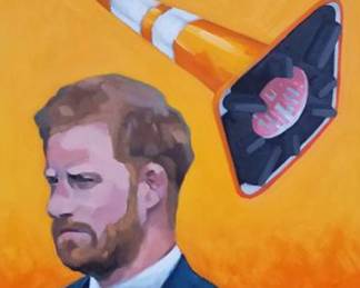 "Study In Orange," Original Oil on Canvas. Signed on Back By Artist Joe Bednarski.  Measures 24" x 24".