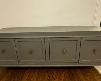 Four Cabinet Console / Storage Bench. Measures 58" W x 16" D x 22" H. Photo 1 of 3. 