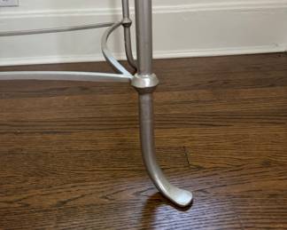 Silver Gilt,  Iron Side Table / Bedside Table. Photo 3 of 3. 