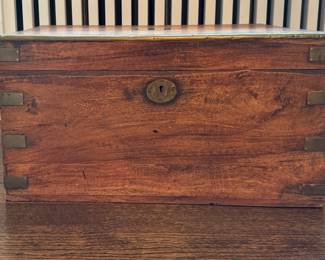 Wood Box with Brass Detail. Photo 1 of 4. 