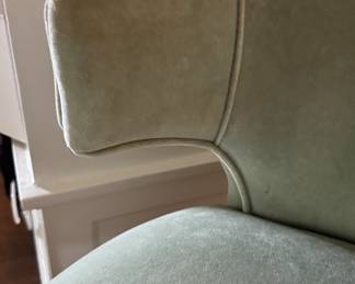 Mint Color Velvet Upholstered Occasional Chair. 22" W x 22" D. Photo 3 of 3. 