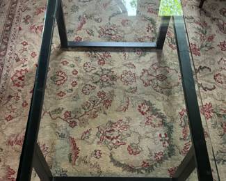 Metal and Glass Cocktail Table. Measures 46" x 24" x 16" H. Photo 2 of 3. 