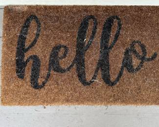 Hello Door Mat. 