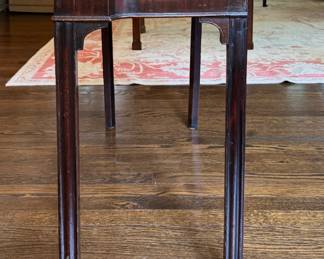 Antique Flip-Top, Gate-Leg Game Table with Needlepoint Top. Closed, Table Measures 34" W x 17" D x 29" H. Photo 2 of 5. 