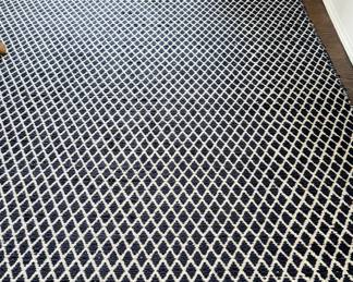 Blue & White Graphic Area Rug. Measures 9' 2" x 6'. Photo 1 of 2. 