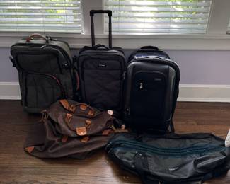 Luggage including Patagonia Duffle. 