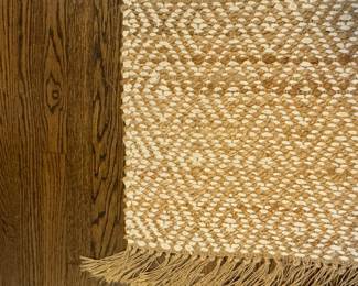 Diamond Pattern Sisal Area Rug. Measures 8' 4" x 5' 2". 