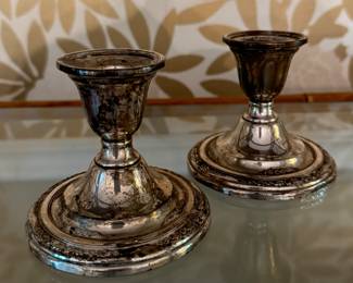 Sterling Silver Candlesticks. 