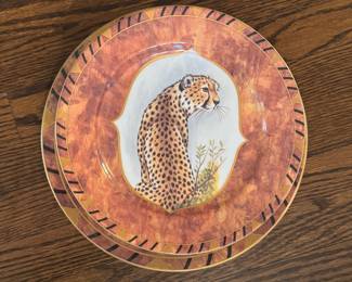 Set of 11 Lynn Chase African Portraits Salad Plates - 2 of Each EXPECT ONLY ONE ELEPHANT! Photo 3 of 3. 