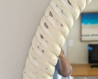 Oval White Washed Mirror. Measures 25" W x 36" H. Photo 2 of 2. 