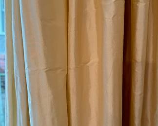 Pair of Lined Silk Curtain Panels. Photo 2 of 2. 