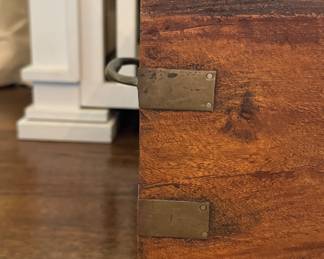Wood Box with Brass Detail. Photo 3 of 4. 