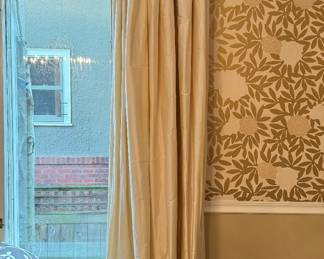 Pair of Lined Silk Curtain Panels. Photo 1 of 2. 