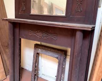 Another antique mantle with mirror