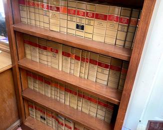 Georgia Law Book set. Shelf is included. Mostly GA House and Senate Journals. Great piece for a law office