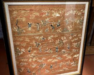 Handwoven silk tapestry from China - pre 1940s