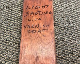 Brazilian Cherry (Jatoba) wood flooring - tongue and groove 5" wide. This is just a sample, but have around 1200 sqft available. 