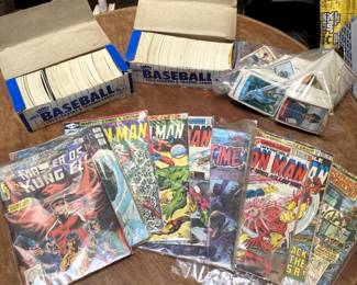 Old Comics (Marvel mostly) and Baseball Trading Cars