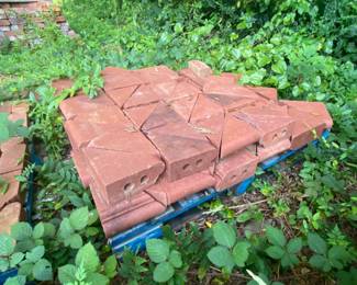 Red Bullnose Triangle Cored Red Bricks circa 1960