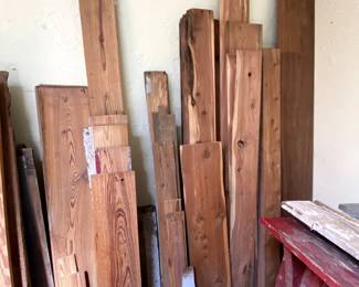 Cedar and Walnut assorted lumber. Very good condition wood