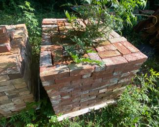 Regular solid red bricks