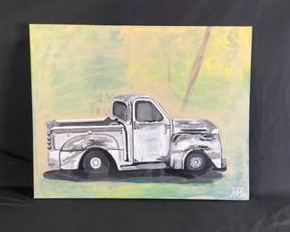 Original Painting Of Truck 