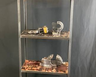 Metal Shelf With Metal Working Tools 