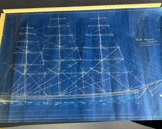 Ship Blueprints and Harpers Weekly Map 