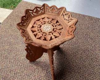 Carved Plant Stand