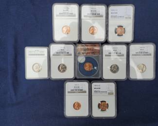 Some more slabbed and graded coins.