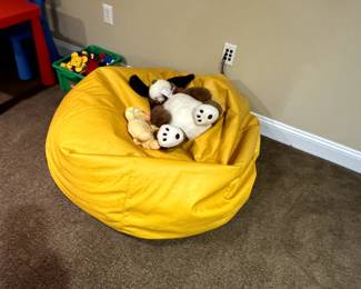 yellow bean bag