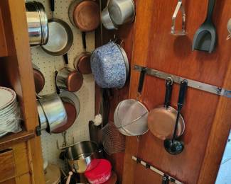 Pots and pans and revere ware.