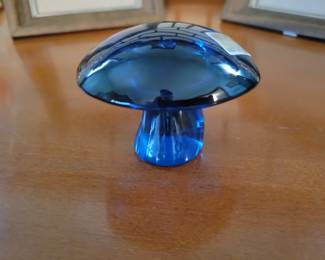 Viking glass, blue mushroom!