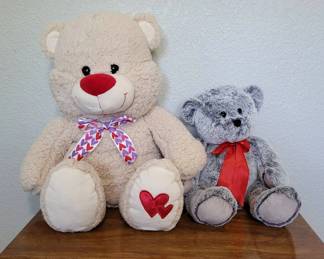 Two Valentine Teddy Bears