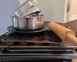 Baking Pans And Rolling Pin
