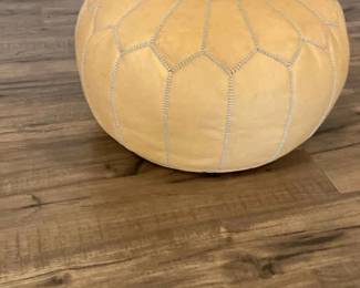 Yellow Leather Foot Rest