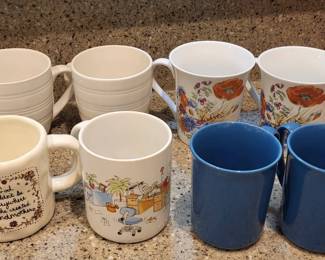 Four Pairs Of Assorted Coffee Mugs