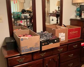 Dresser with mirror that matches the chest - boxes hold scarves, belts, handkerchiefs and more!