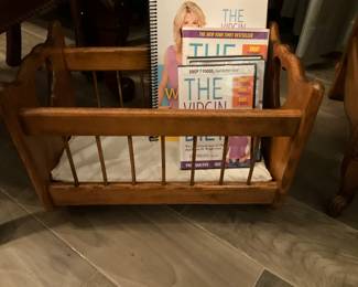wooden baby bed