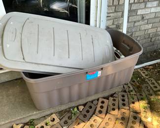 Outdoors in back of the house - Large container