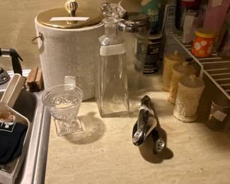 Bar area - liquor decanter has sold.