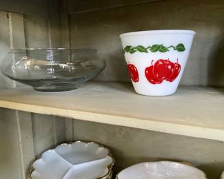 Additional room off den - inside of vintage cabinet - glassware