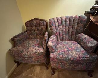 Two chairs that match the sofa