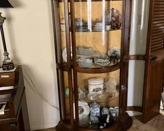 Maple curio cabinet in living room